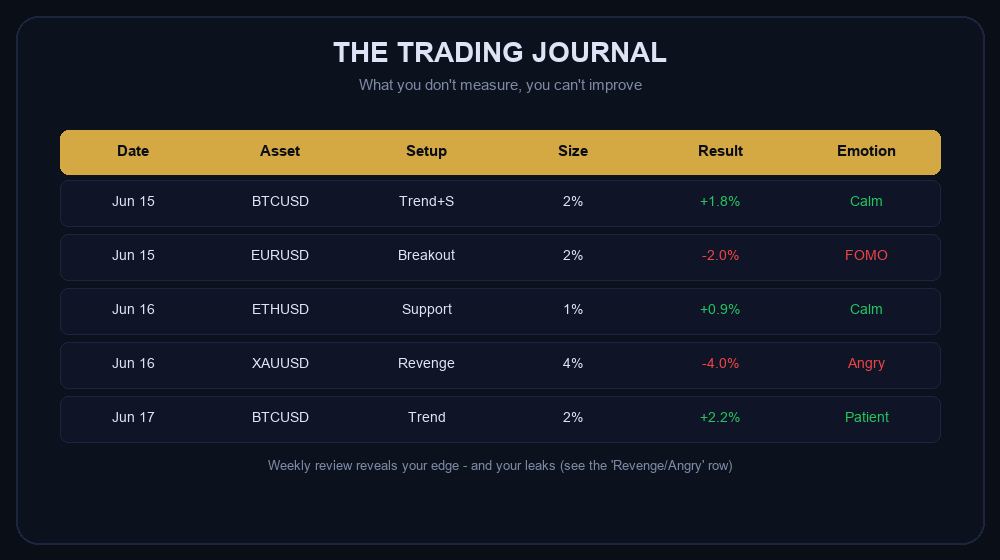 Trading journal